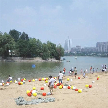 沙灘公園水上安全圍隔警示浮漂浮球串聯式攔船索浮子