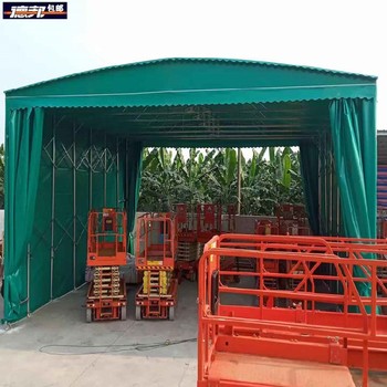 和平推拉伸縮電動雨棚工廠燒烤棚