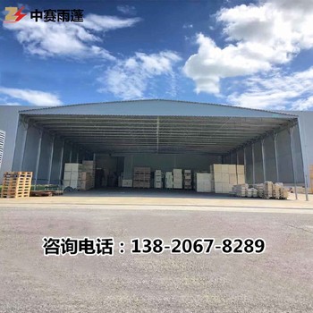和平推拉伸縮電動雨棚工廠燒烤棚
