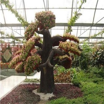 保定雄縣餐廳仿真樹制作廠家-承接假樹工程13年