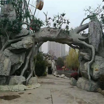 運城臨猗縣水泥仿真桃花樹制作廠家-假樹施工隊