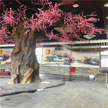 晉城陵川縣小型水泥餐廳仿真樹-承接假樹工程13年