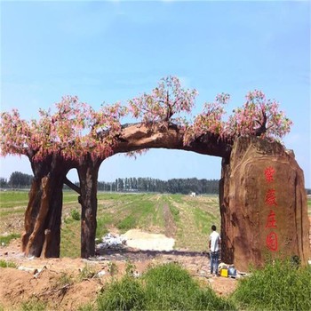 保定雄縣餐廳仿真樹制作廠家-承接假樹工程13年