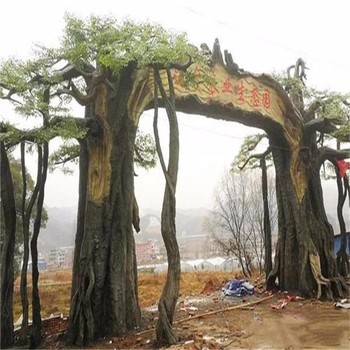 濟寧汶上縣生態園人造仿真桃花樹制作廠家-假樹施工隊