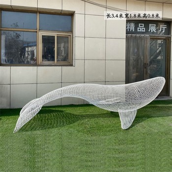 動(dòng)物海豚雕塑鏤空不銹鋼鯨魚(yú)雕塑廠(chǎng)家