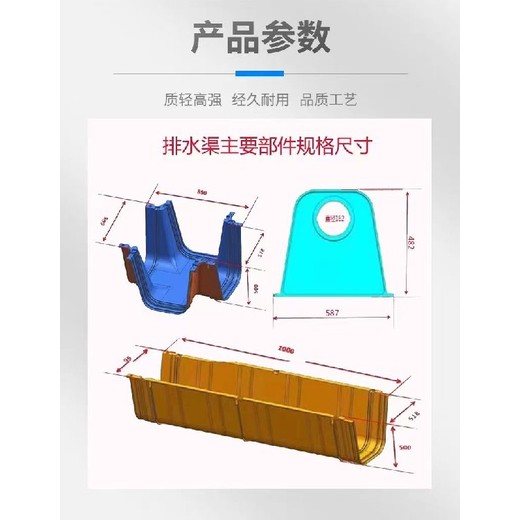 塔城玻璃鋼水渠玻璃鋼排水溝廠家玻璃鋼排水溝玻璃鋼排水溝