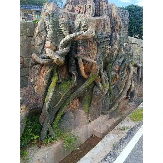 贊皇護坡假山施工景觀雕塑施工庭院假山-文化墻雕塑