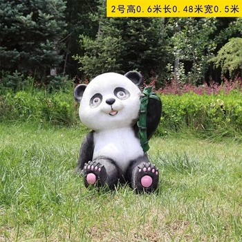 卡通動(dòng)物熊貓雕塑切面動(dòng)物雕塑