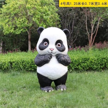 玻璃鋼彩繪熊貓雕塑仿真大型動(dòng)物雕塑廠(chǎng)家