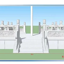 廣東公園旗臺石欄桿報價景觀雕塑防護(hù)圖片