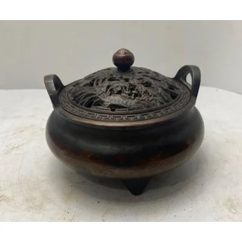 線上拍賣風(fēng)磨銅香爐香爐回收電話