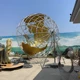 不銹鋼地球儀雕塑模型圖