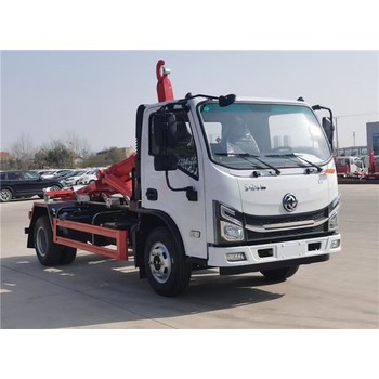 東風(fēng)天龍18方車廂自卸式垃圾車-藍(lán)牌6方勾臂建筑垃圾車報(bào)價(jià)