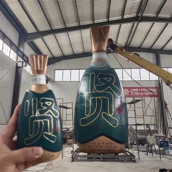 沙城雙齡酒瓶雕塑圖片3D打印酒瓶子雕塑