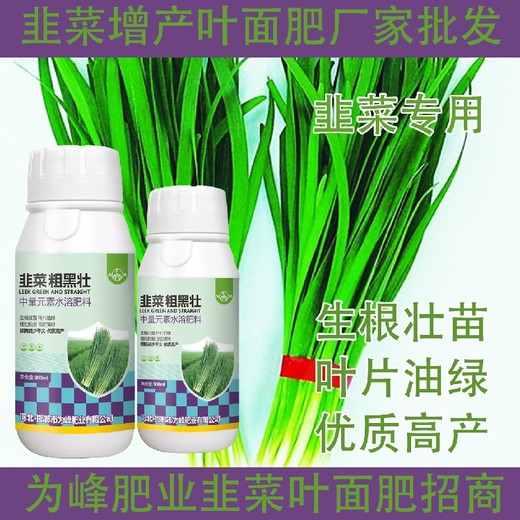 綠葉厚葉韭菜控旺韭菜葉面肥哪里賣(mài),韭菜肥廠家批發(fā)