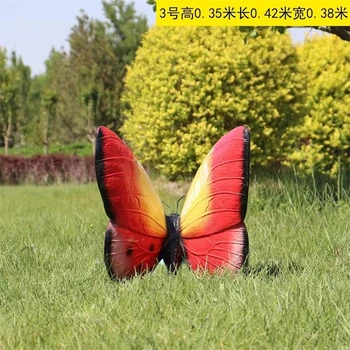 發(fā)光蝴蝶雕塑彩繪玻璃鋼昆蟲雕塑加工