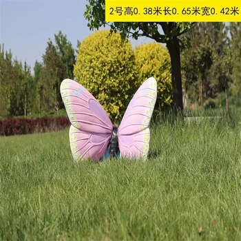 抽象玻璃鋼動物雕塑仿真彩繪蝴蝶雕塑制作廠家