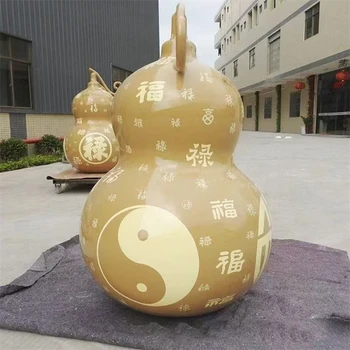 玻璃鋼彩繪葫蘆雕塑仿真彩繪葫蘆雕塑制作