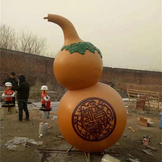 玻璃鋼彩繪葫蘆雕塑彩繪葫蘆雕塑廠家