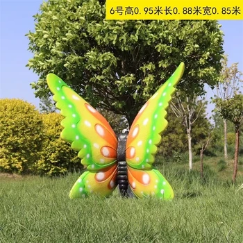 仿真彩繪蝴蝶雕塑抽象玻璃鋼動物雕塑制作