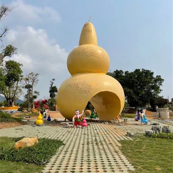 大型葫蘆雕塑懸空流水葫蘆雕塑定制