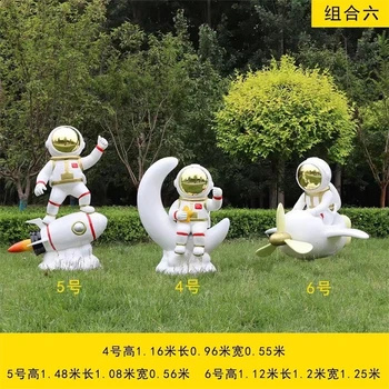 太空人雕塑,宇航員擺件,玻璃鋼雕塑制作廠家