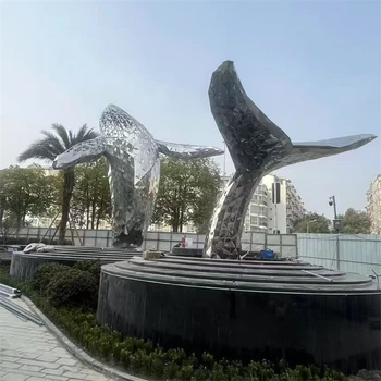 海洋生物定制廠家,鯨魚雕塑圖片,各種鯨魚造型