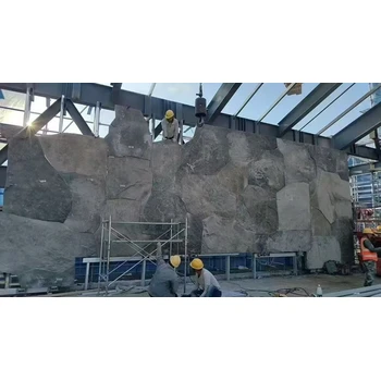 百色中國黑景墻施工,庭院造景中國黑景墻加工