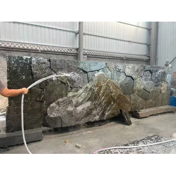 遵義園林綠化中國黑景墻設(shè)計施工,庭院造景中國黑景墻加工