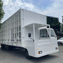 鄭州集裝箱電動搬運車蓄電池鋰電池動力電動貨車廠區平板車