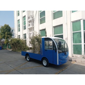 2噸電動平板貨車貨斗電動車工廠內(nèi)部運送物料電瓶車