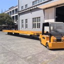 電動(dòng)牽引車+平板拖車載重5噸送餐電動(dòng)牽引車拖車