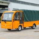 帶貨箱帶頂棚電動車-廠區(qū)拉貨運輸物品電瓶車