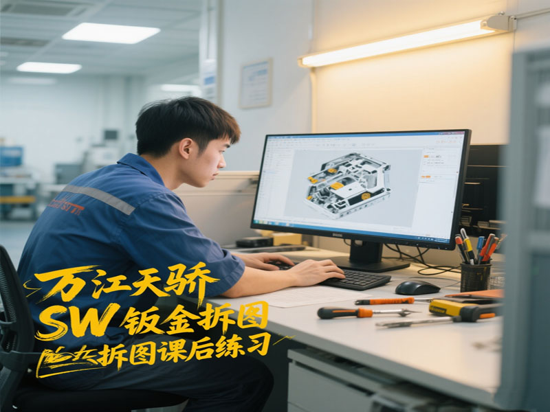 東莞萬(wàn)江天驕職校暑假SW鈑金拆圖練習(xí)
