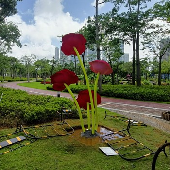 不銹鋼月季花雕塑，為空間注入自然與藝術(shù)活力