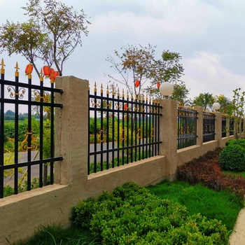 庭院別墅外墻柵欄鋅鋼圍墻護欄金屬鐵欄桿鋅鋼防護柵欄
