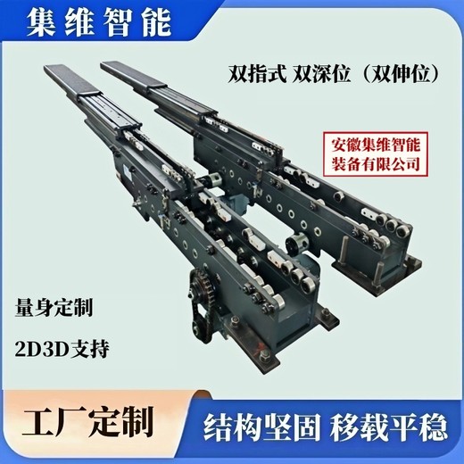 雙伸位堆垛機伸縮貨叉結構解析
