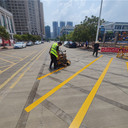 來賓商業(yè)街消防通道劃線，小區(qū)消防登高區(qū)劃線施工