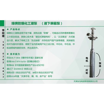 丹東市供應(yīng)綠牌防爆潛液泵+免維護(hù)液下泵+不銹鋼潛液泵