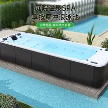 亞克力成品泳池別墅花園沖浪泳池豪華一體池圖片
