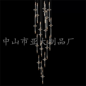 現(xiàn)代輕奢玻璃吊燈客廳燈酒店大廳主燈別墅售樓部吊燈