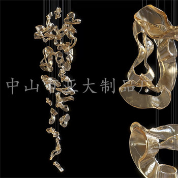 品牌客廳吊燈現代簡約輕奢感餐廳玻璃吊燈