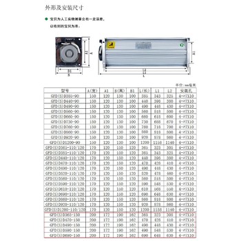 上海GFD440-90干式變壓器用橫流式冷卻風(fēng)機(jī)左B