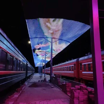 led點(diǎn)光源網(wǎng)格屏點(diǎn)陣屏天幕亮化文旅燈光亮化工程-綠明芯光電