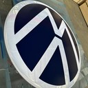 供應(yīng)大眾比亞迪斯巴魯長(zhǎng)城本田汽車發(fā)光車標(biāo)銀色鍍鉻膜