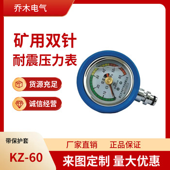 礦用雙針耐震壓力表帶保護(hù)套綜采表BZY-60T