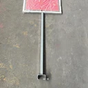 鐵路移動(dòng)停車牌鋼軌標(biāo)志牌軌道施工紅色反光信號(hào)牌停車指示牌
