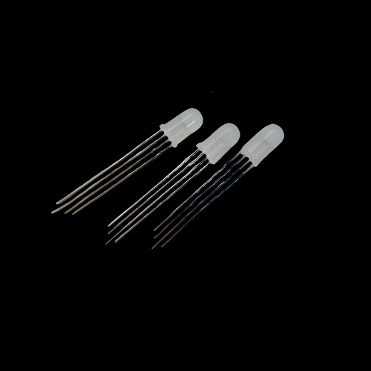 工廠5mm圓頭四腳發(fā)光二極管全彩RGB高亮共陰共陽直插led燈珠