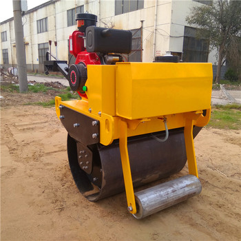 手扶式小型0.6噸壓路機雙鋼輪壓路機壓實寬度600mm瀝青路面