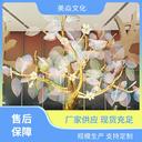 公司制作納米噴鍍金色樹玻璃鋼雕塑玻璃鋼噴鍍金色樹